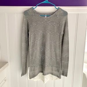 Xhilaration Gray lightweight sweater blouse new
